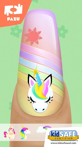 Gameplay screenshot 1 from Girls Nail Salon - Kids Games - Educational game